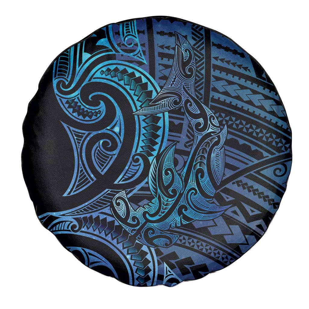New Zealand Hammerhead Shark Spare Tire Cover Maori Haehae Mangopare Galaxy - Polynesian Pride