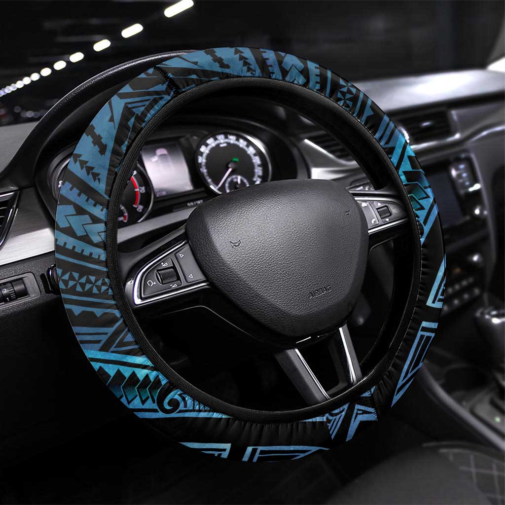 New Zealand Hammerhead Shark Steering Wheel Cover Maori Haehae Mangopare Galaxy - Polynesian Pride