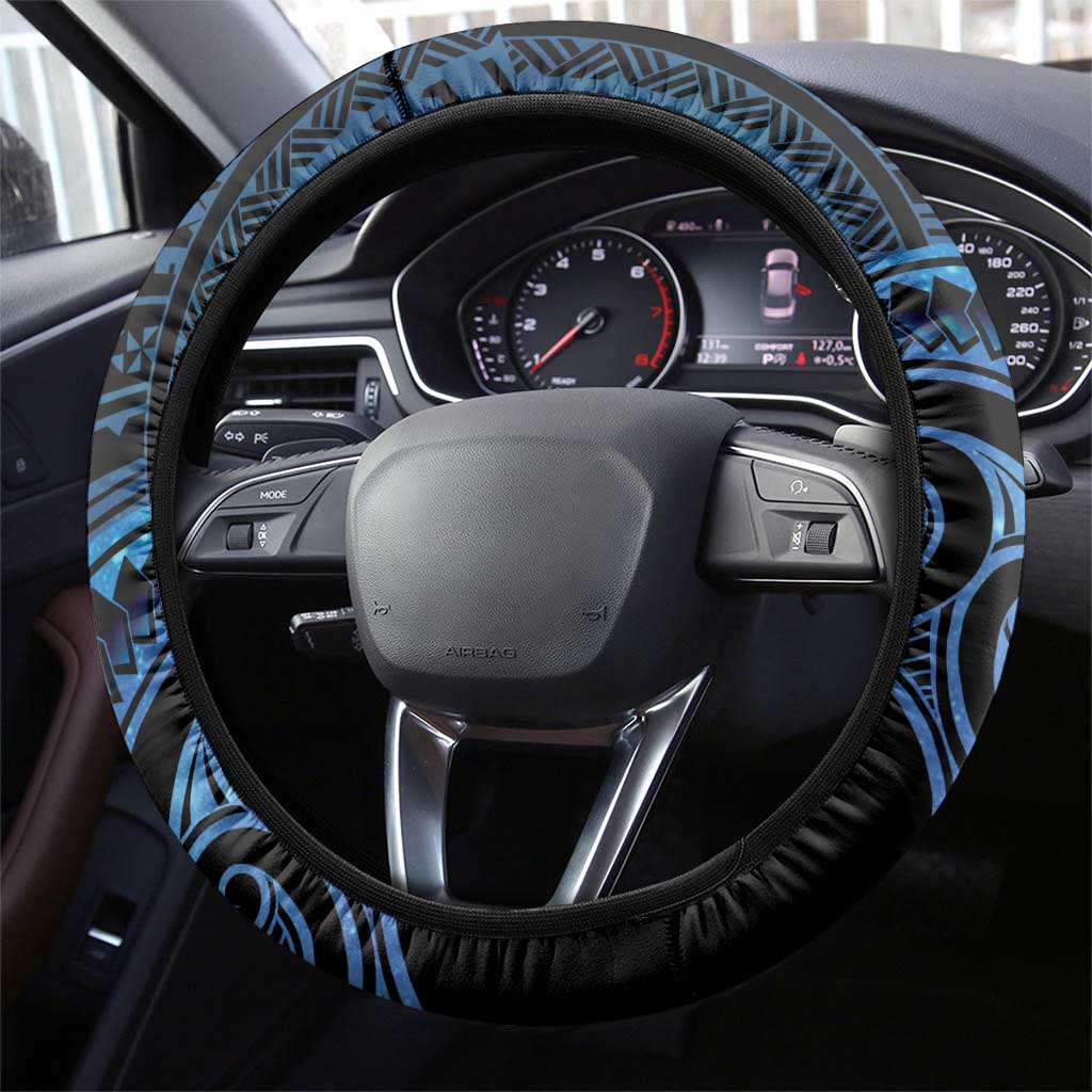 New Zealand Hammerhead Shark Steering Wheel Cover Maori Haehae Mangopare Galaxy - Polynesian Pride