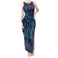New Zealand Hammerhead Shark Tank Maxi Dress Maori Haehae Mangopare Galaxy - Polynesian Pride
