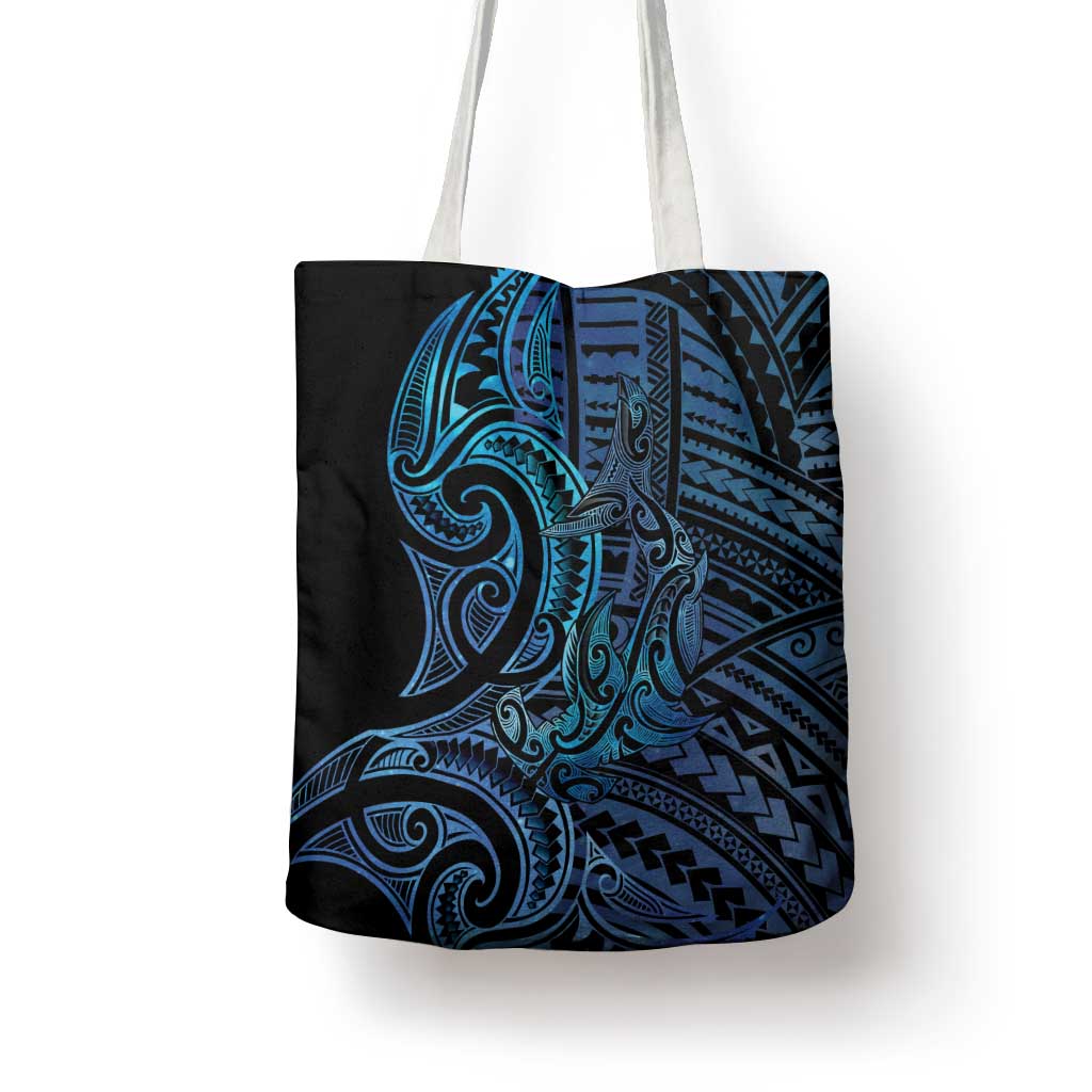 New Zealand Hammerhead Shark Tote Bag Maori Haehae Mangopare Galaxy - Polynesian Pride