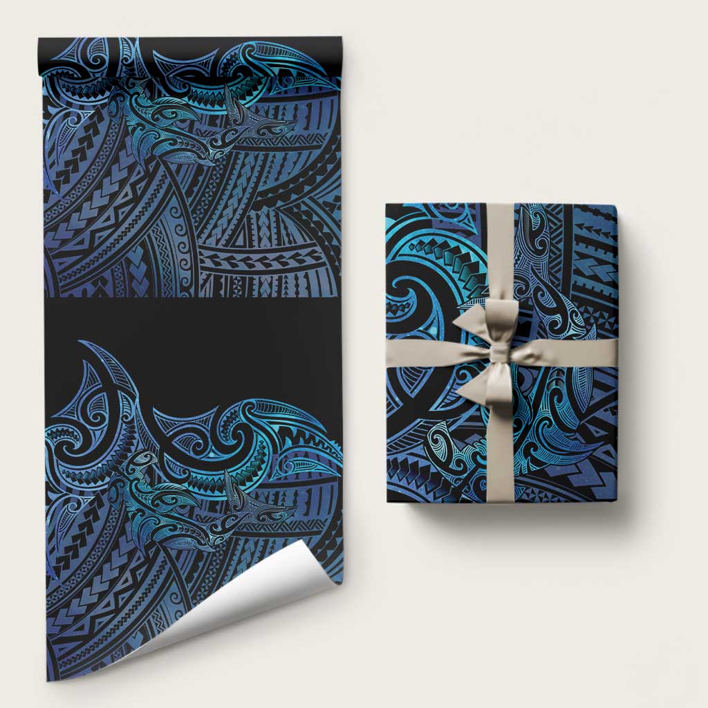 New Zealand Hammerhead Shark Wrapping Paper Maori Haehae Mangopare Galaxy - Polynesian Pride