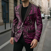 New Zealand Hammerhead Shark Blazer Maori Haehae Mangopare Pink - Polynesian Pride