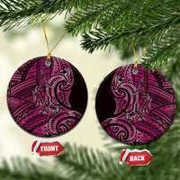 New Zealand Hammerhead Shark Ceramic Ornament Maori Haehae Mangopare Pink - Polynesian Pride