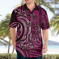 New Zealand Hammerhead Shark Hawaiian Shirt Maori Haehae Mangopare Pink - Polynesian Pride