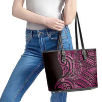 New Zealand Hammerhead Shark Leather Tote Bag Maori Haehae Mangopare Pink - Polynesian Pride