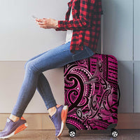 New Zealand Hammerhead Shark Luggage Cover Maori Haehae Mangopare Pink - Polynesian Pride