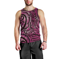 New Zealand Hammerhead Shark Men Tank Top Maori Haehae Mangopare Pink - Polynesian Pride