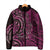 New Zealand Hammerhead Shark Padded Jacket Maori Haehae Mangopare Pink - Polynesian Pride