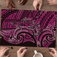 New Zealand Hammerhead Shark Puzzle Maori Haehae Mangopare Pink - Polynesian Pride