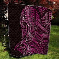 New Zealand Hammerhead Shark Quilt Maori Haehae Mangopare Pink - Polynesian Pride