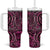 New Zealand Hammerhead Shark Tumbler With Handle Maori Haehae Mangopare Pink - Polynesian Pride