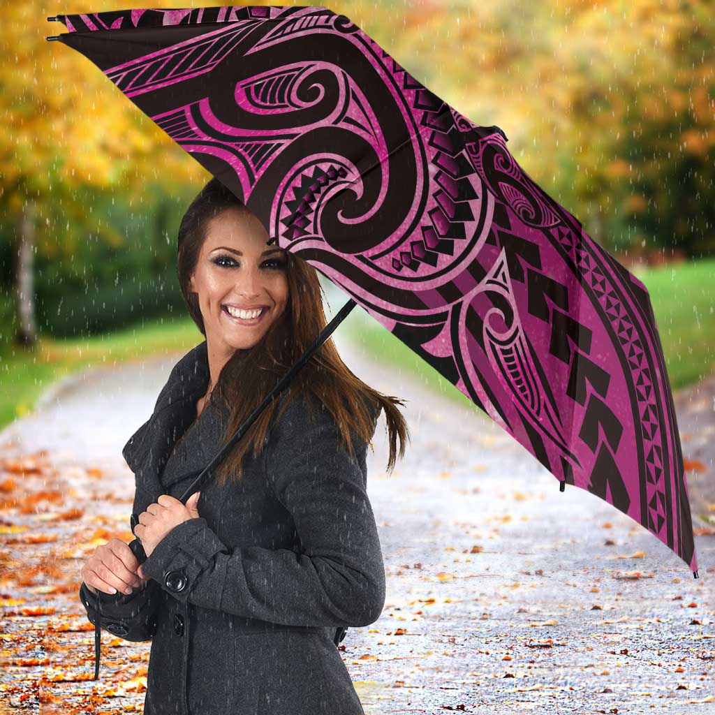 New Zealand Hammerhead Shark Umbrella Maori Haehae Mangopare Pink - Polynesian Pride