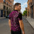 New Zealand Hammerhead Shark Zipper Polo Shirt Maori Haehae Mangopare Pink - Polynesian Pride