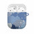 Blue Palaka Japanese Patterns AirPods Case Asanoha Seigaiha Sakura Motif - Polynesian Pride