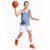 Blue Palaka Japanese Patterns Basketball Jersey Asanoha Seigaiha Sakura Motif - Polynesian Pride