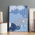 Blue Palaka Japanese Patterns Canvas Wall Art Asanoha Seigaiha Sakura Motif - Polynesian Pride