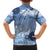 Blue Palaka Japanese Patterns Family Matching Summer Maxi Dress and Hawaiian Shirt Asanoha Seigaiha Sakura Motif - Polynesian Pride