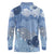 Blue Palaka Japanese Patterns Long Sleeve Polo Shirt Asanoha Seigaiha Sakura Motif - Polynesian Pride