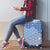 Blue Palaka Japanese Patterns Luggage Cover Asanoha Seigaiha Sakura Motif - Polynesian Pride