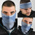 Blue Palaka Japanese Patterns Neck Gaiter Asanoha Seigaiha Sakura Motif - Polynesian Pride