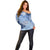 Blue Palaka Japanese Patterns Off Shoulder Sweater Asanoha Seigaiha Sakura Motif - Polynesian Pride
