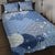 Blue Palaka Japanese Patterns Quilt Bed Set Asanoha Seigaiha Sakura Motif - Polynesian Pride