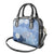 Blue Palaka Japanese Patterns Shoulder Handbag Asanoha Seigaiha Sakura Motif - Polynesian Pride