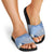 Blue Palaka Japanese Patterns Slide Sandals Asanoha Seigaiha Sakura Motif - Polynesian Pride