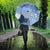 Blue Palaka Japanese Patterns Umbrella Asanoha Seigaiha Sakura Motif - Polynesian Pride