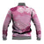Pink Palaka Japanese Patterns Baseball Jacket Asanoha Seigaiha Sakura Motif - Polynesian Pride