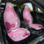 Pink Palaka Japanese Patterns Car Seat Cover Asanoha Seigaiha Sakura Motif - Polynesian Pride