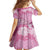 Pink Palaka Japanese Patterns Family Matching Long Sleeve Bodycon Dress and Hawaiian Shirt Asanoha Seigaiha Sakura Motif - Polynesian Pride