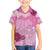 Pink Palaka Japanese Patterns Family Matching Off The Shoulder Long Sleeve Dress and Hawaiian Shirt Asanoha Seigaiha Sakura Motif - Polynesian Pride