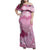 Pink Palaka Japanese Patterns Family Matching Off Shoulder Maxi Dress and Hawaiian Shirt Asanoha Seigaiha Sakura Motif - Polynesian Pride
