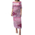 Pink Palaka Japanese Patterns Family Matching Puletasi and Hawaiian Shirt Asanoha Seigaiha Sakura Motif - Polynesian Pride