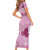 Pink Palaka Japanese Patterns Family Matching Short Sleeve Bodycon Dress and Hawaiian Shirt Asanoha Seigaiha Sakura Motif - Polynesian Pride