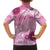 Pink Palaka Japanese Patterns Family Matching Tank Maxi Dress and Hawaiian Shirt Asanoha Seigaiha Sakura Motif - Polynesian Pride