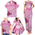 Pink Palaka Japanese Patterns Family Matching Tank Maxi Dress and Hawaiian Shirt Asanoha Seigaiha Sakura Motif - Polynesian Pride