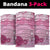Pink Palaka Japanese Patterns Neck Gaiter Asanoha Seigaiha Sakura Motif - Polynesian Pride