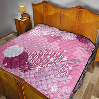 Pink Palaka Japanese Patterns Quilt Asanoha Seigaiha Sakura Motif - Polynesian Pride