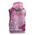 Pink Palaka Japanese Patterns Sleeveless Hoodie Asanoha Seigaiha Sakura Motif - Polynesian Pride