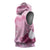 Pink Palaka Japanese Patterns Sleeveless Hoodie Asanoha Seigaiha Sakura Motif - Polynesian Pride