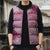 Pink Palaka Japanese Patterns Sleeveless Puffer Jacket Asanoha Seigaiha Sakura Motif - Polynesian Pride