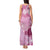 Pink Palaka Japanese Patterns Tank Maxi Dress Asanoha Seigaiha Sakura Motif - Polynesian Pride