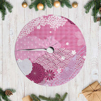 Pink Palaka Japanese Patterns Tree Skirt Asanoha Seigaiha Sakura Motif LT14 Casual Pink - Polynesian Pride