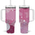 Pink Palaka Japanese Patterns Tumbler With Handle Asanoha Seigaiha Sakura Motif - Polynesian Pride