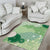 Green Palaka Japanese Patterns Area Rug Asanoha Seigaiha Sakura Motif - Polynesian Pride