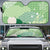 Green Palaka Japanese Patterns Auto Sun Shade Asanoha Seigaiha Sakura Motif - Polynesian Pride
