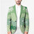 Green Palaka Japanese Patterns Blazer Asanoha Seigaiha Sakura Motif - Polynesian Pride